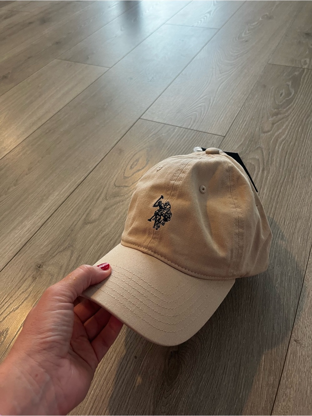 Beige Baseball Cap with Embroidered Logo - Picture 2 of 3